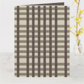 偽物の麻の葉の格子模様 デザイン - カントリー タウペ セット カード (黄色い花)