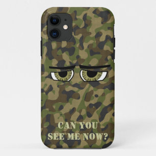 偽装おもしろいされた目、軍隊、ハンター、陸軍 iPhone 11 ケース