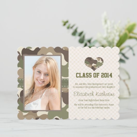 偽装ハート卒業写真発表 招待状 (スタンド正面)