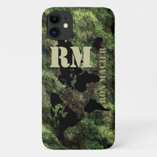 偽装軍隊の世界地図名 iPhone 11 ケース