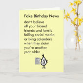 偽誕生日ニュース – おもしろいハッピーバースデー詩 カード (黄色い花)