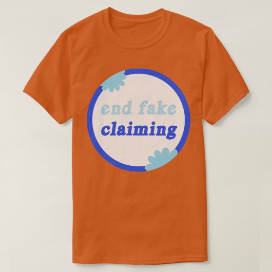 偽請求障害認識度の終了 Tシャツ (デザイン正面)