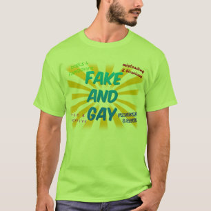 偽造品およびゲイ(ライト) Tシャツ