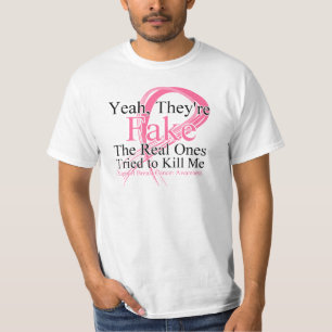 偽造品-実質の物私を殺すことを試みました-乳癌 Tシャツ