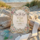 偽金の箔のバロック・ロココ天使 セーブザデート