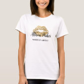 偽金メイクアップアーティストロゴキスネーム Tシャツ (正面)