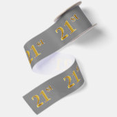 偽金色「21歳」イベント番号（グレー） サテンリボン (裏面)