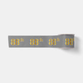 偽金色「88th」イベント番号(グレー) サテンリボン (正面)