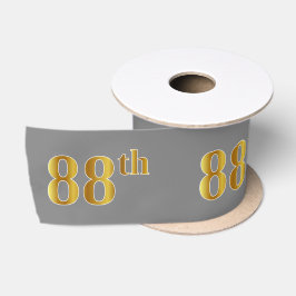 偽金色「88th」イベント番号(グレー) サテンリボン