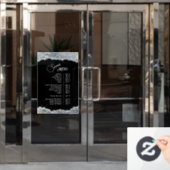 偽銀色虹彩輝きサービスメニュー ウィンドウサイン (オフィスドア)