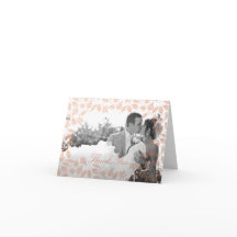 偽銅色の秋の葉の写真 ありがとうカード