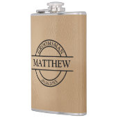 偽革ビニールラッピングの水筒 フラスク (左)