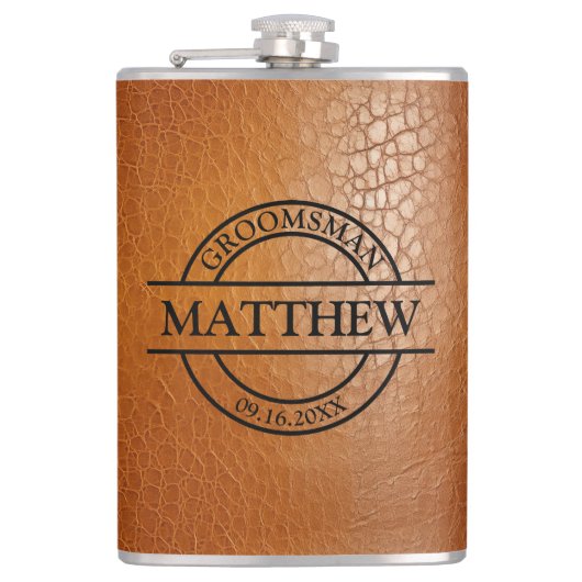 偽革ビニールラッピング フラスク (正面)