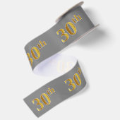 偽/模造ゴールド「30th」イベント番号(グレー) サテンリボン (裏面)