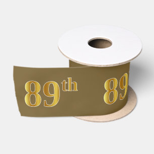 偽/模造金「89th」イベントナンバー（ブラウン） サテンリボン