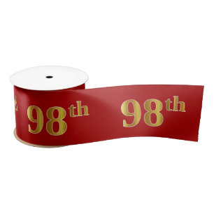 偽/模造 ゴールドルック "98" イベント番号 (赤) サテンリボン