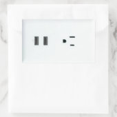 偽USBコンセント 長方形シール (バッグ)