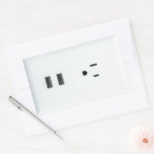 偽USBコンセント 長方形シール (封筒)