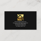 傍受稲妻金ゴールド電源プラグ電気技師 名刺 (裏面)