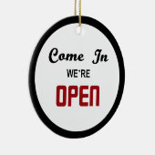 傍聴禁止のハンガーを開けて下さい セラミックオーナメント (右)