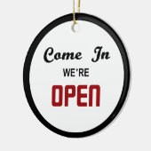 傍聴禁止のハンガーを開けて下さい セラミックオーナメント (左)