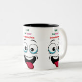 傑作にちょい悪を Funny Cartoon Mug ツートーンマグカップ (正面右)