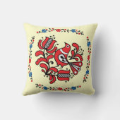 傑作のハンガリーの花および鳥の刺繍 クッション (裏面)