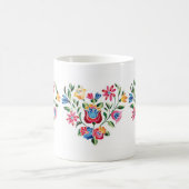 傑作のハンガリーの花のハート コーヒーマグカップ (中央)