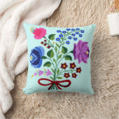 傑作のハンガリーの花の刺繍 クッション (ブランケット)