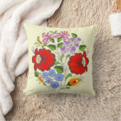 傑作のハンガリーの花の刺繍 クッション (ブランケット)