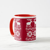 傑作のメリーなアメリカヘラジカ マグカップ (正面左)