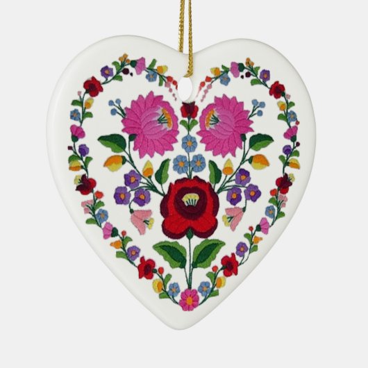 傑作の可変性のハンガリーのハートTBA セラミックオーナメント (右)
