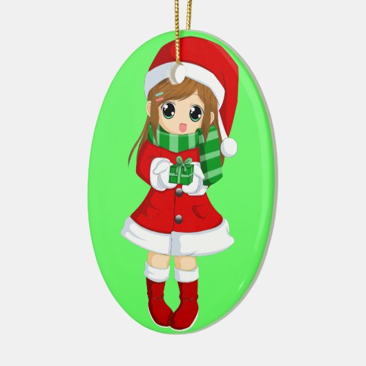 傑作の可変性の日本のな日本製アニメのクリスマスおよびクリスマスの鐘 セラミックオーナメント (左)