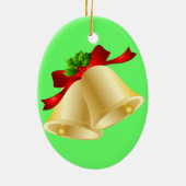 傑作の可変性の日本のな日本製アニメのクリスマスおよびクリスマスの鐘 セラミックオーナメント (裏面)