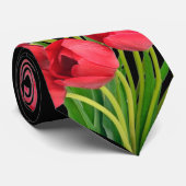 傑作の赤のチューリップ ネクタイ (ロール)