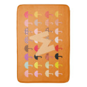 傘おもしろいでモノグラム模様を追加 バスマット (正面縦)