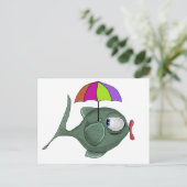 傘おもしろいの魚葉書 ポストカード (スタンド正面)