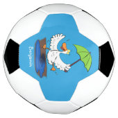 傘おもしろい踊り漫画 サッカーボール (回転)