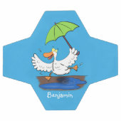 傘おもしろい踊り漫画 サッカーボール (フラット)