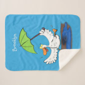 傘おもしろい踊り漫画 シェルパブランケット (正面(横))