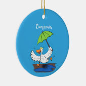 傘おもしろい踊り漫画 セラミックオーナメント (右)