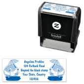 傘おもしろい踊り漫画 セルフインキングスタンプ (インサイチュ)