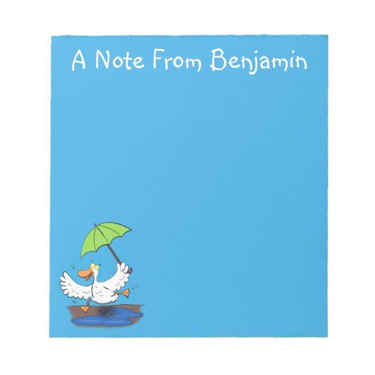 傘おもしろい踊り漫画 ノートパッド (正面)