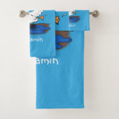 傘おもしろい踊り漫画 バスタオルセット (インサイチュ)