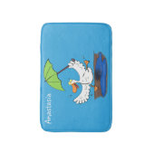 傘おもしろい踊り漫画 バスマット (正面縦)