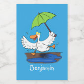 傘おもしろい踊り漫画 フードラベル (シングルラベル)