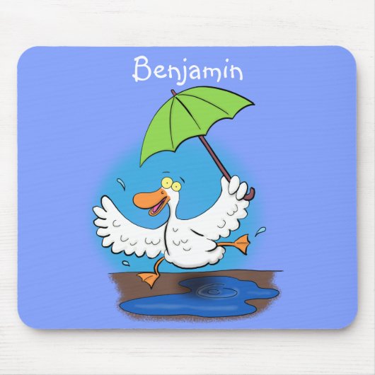 傘おもしろい踊り漫画 マウスパッド (正面)