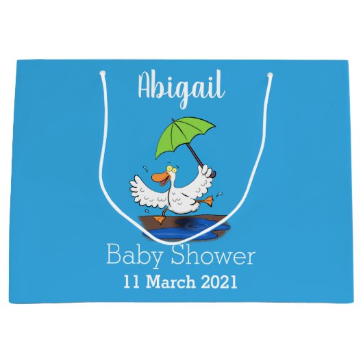 傘おもしろい踊り漫画 ラージペーパーバッグ (正面)