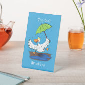 傘おもしろい踊り漫画 台座サイン (インサイチュ)