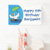 傘おもしろい踊り漫画 横断幕 (インサイチュ)